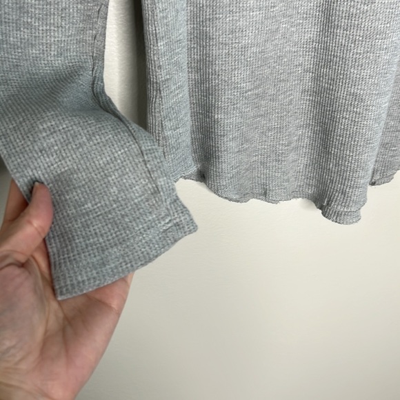 DAYDREAMER for FREE PEOPLE Queen Tour '75 gray thermal top size Small - Picture 8 of 15